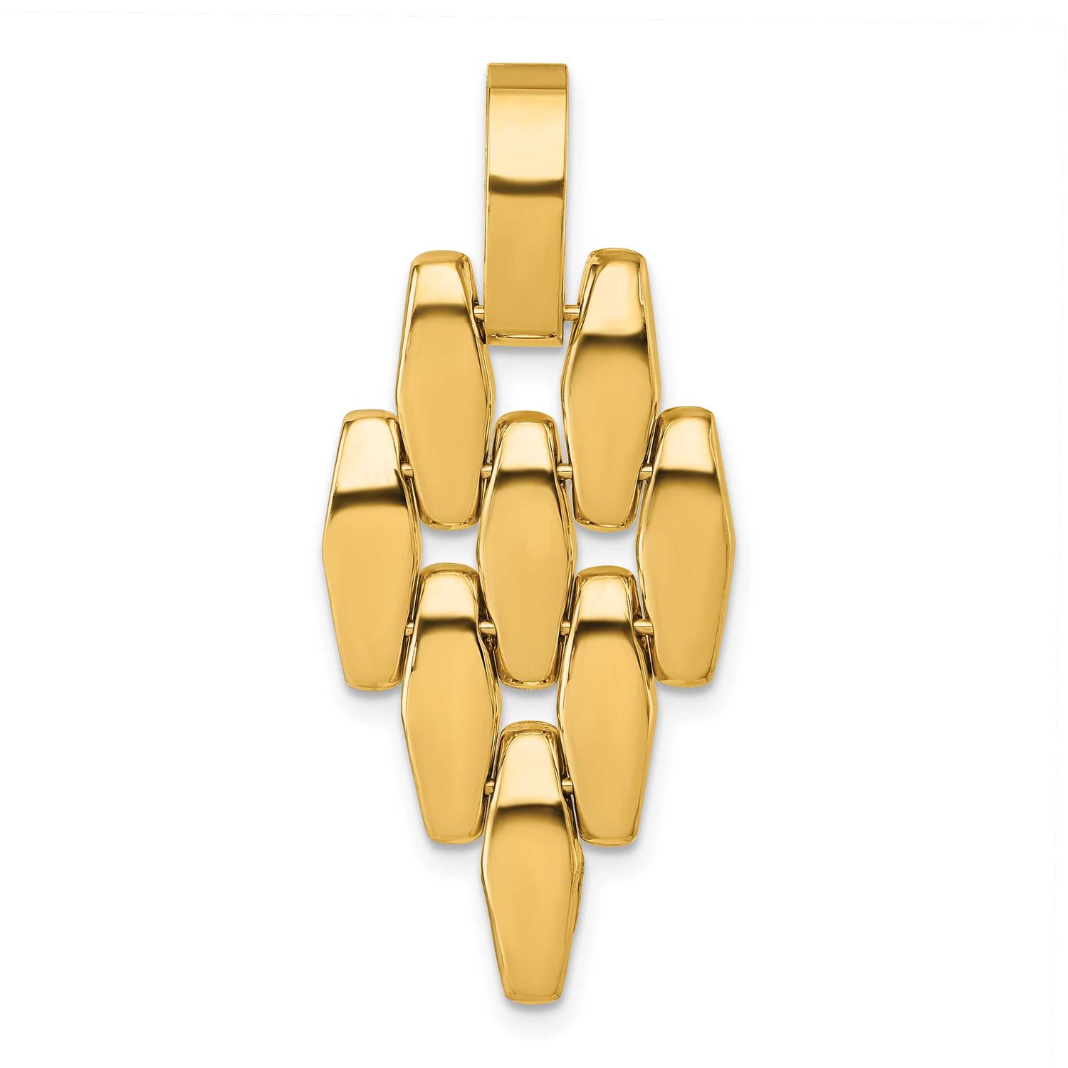 Fancy Link Dangle Pendant 14k Gold Polished, MPN: SF3211P, UPC: