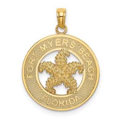 Ft. Myers Beach Florida with Starfish Charm 14k Gold, MPN: K7733, UPC: 637218171637