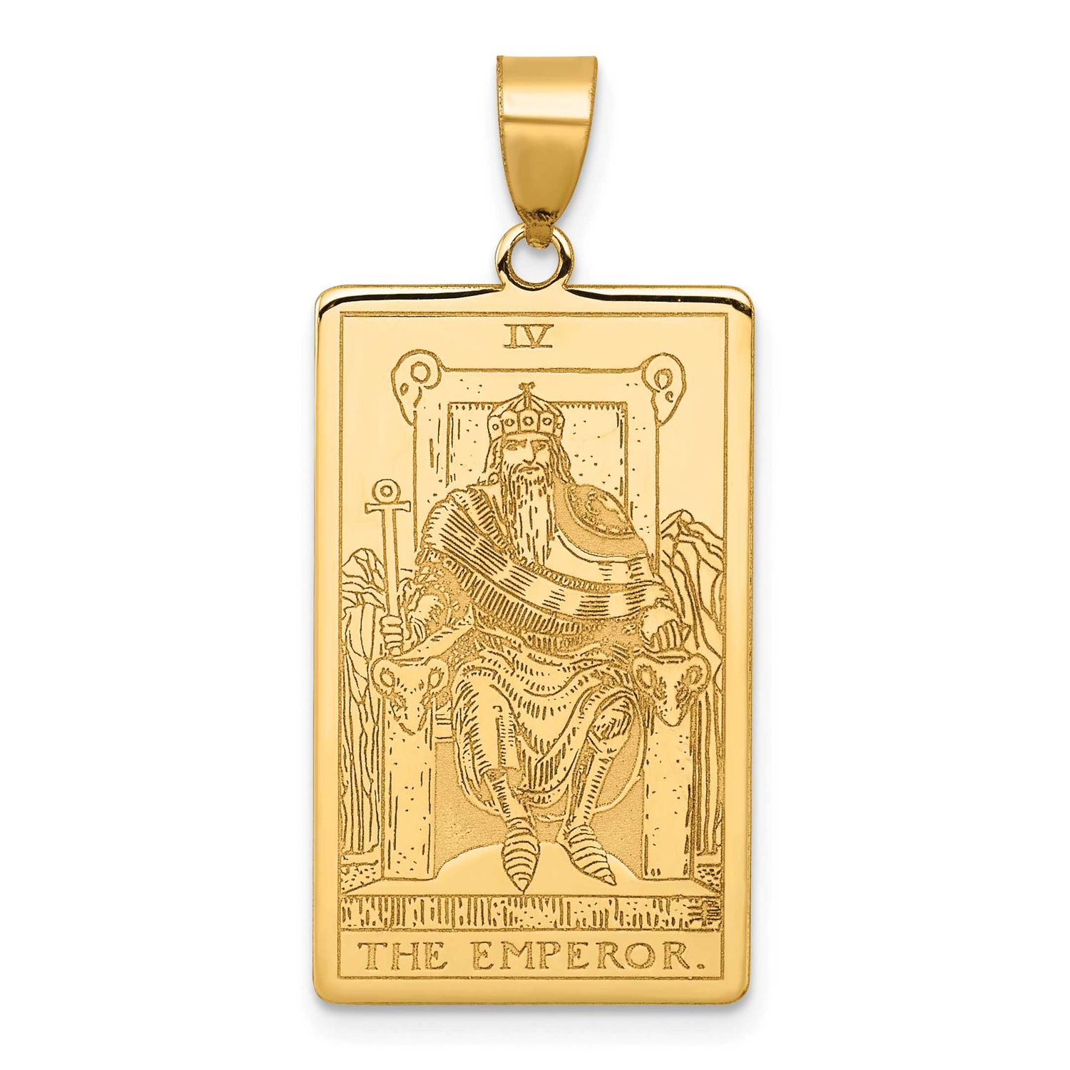 The Emperor Tarot Card Pendant 14k Gold, MPN: XM714, UPC: