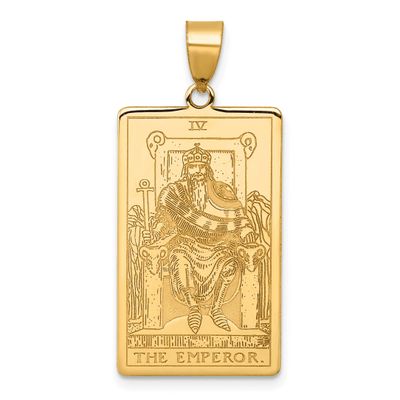 The Emperor Tarot Card Pendant 14k Gold, MPN: XM714, UPC: