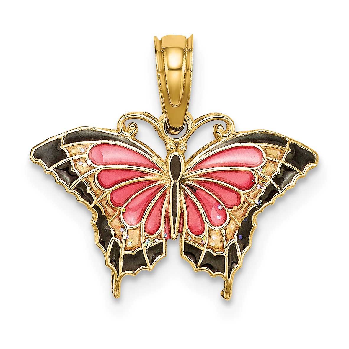 Small Enameled Pink Butterfly 14k Gold, MPN: K8610, UPC: 637218159567