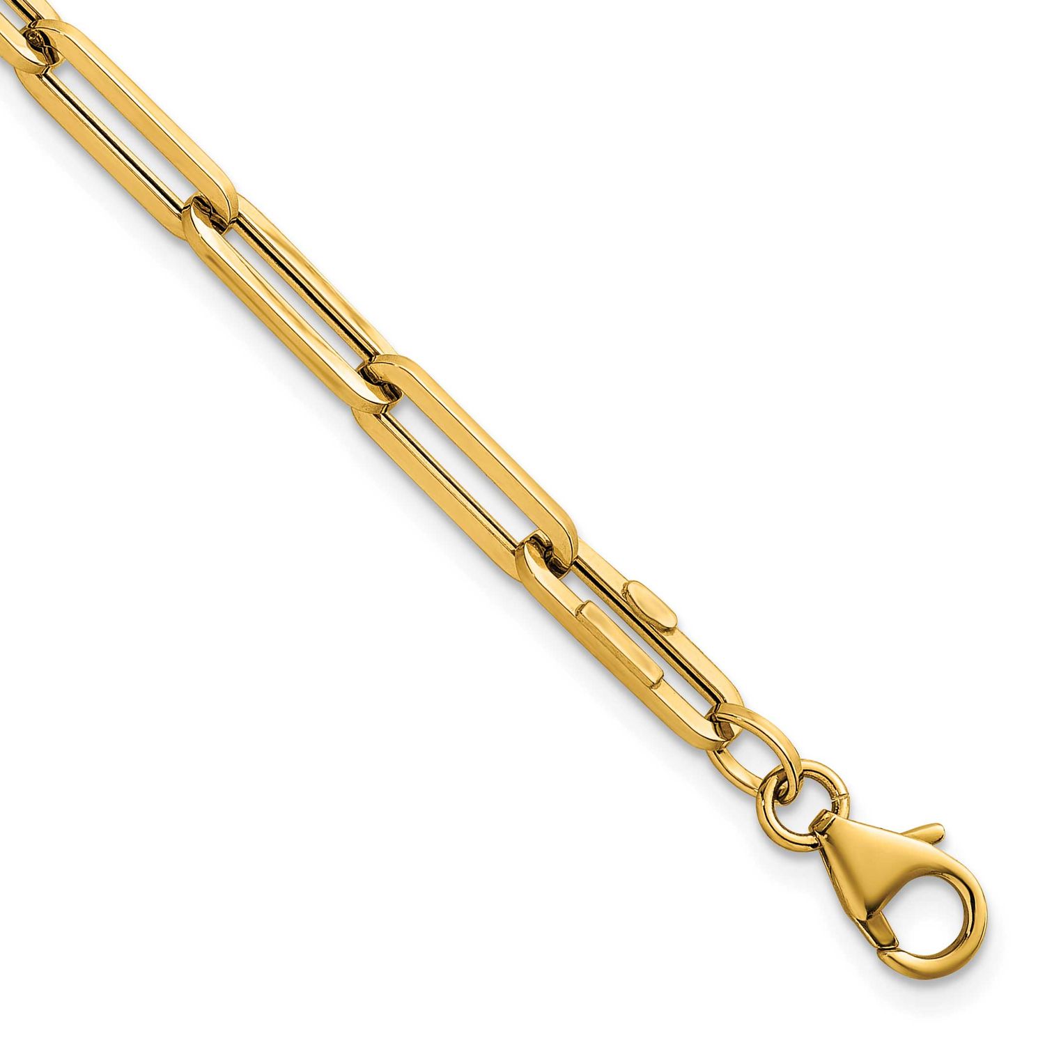 7.5 Inch Paperclip Link Bracelet 14k Gold Polished, MPN: SF3249-7.5, UPC: