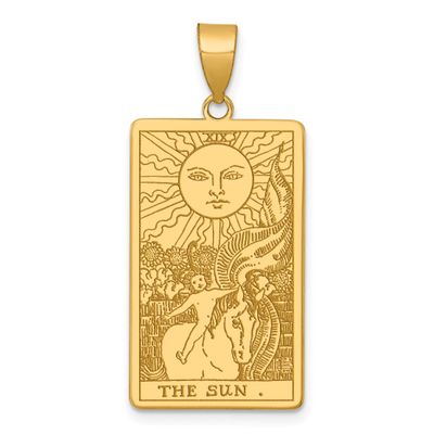 The Sun Tarot Card Pendant 14k Gold, MPN: XM729, UPC: