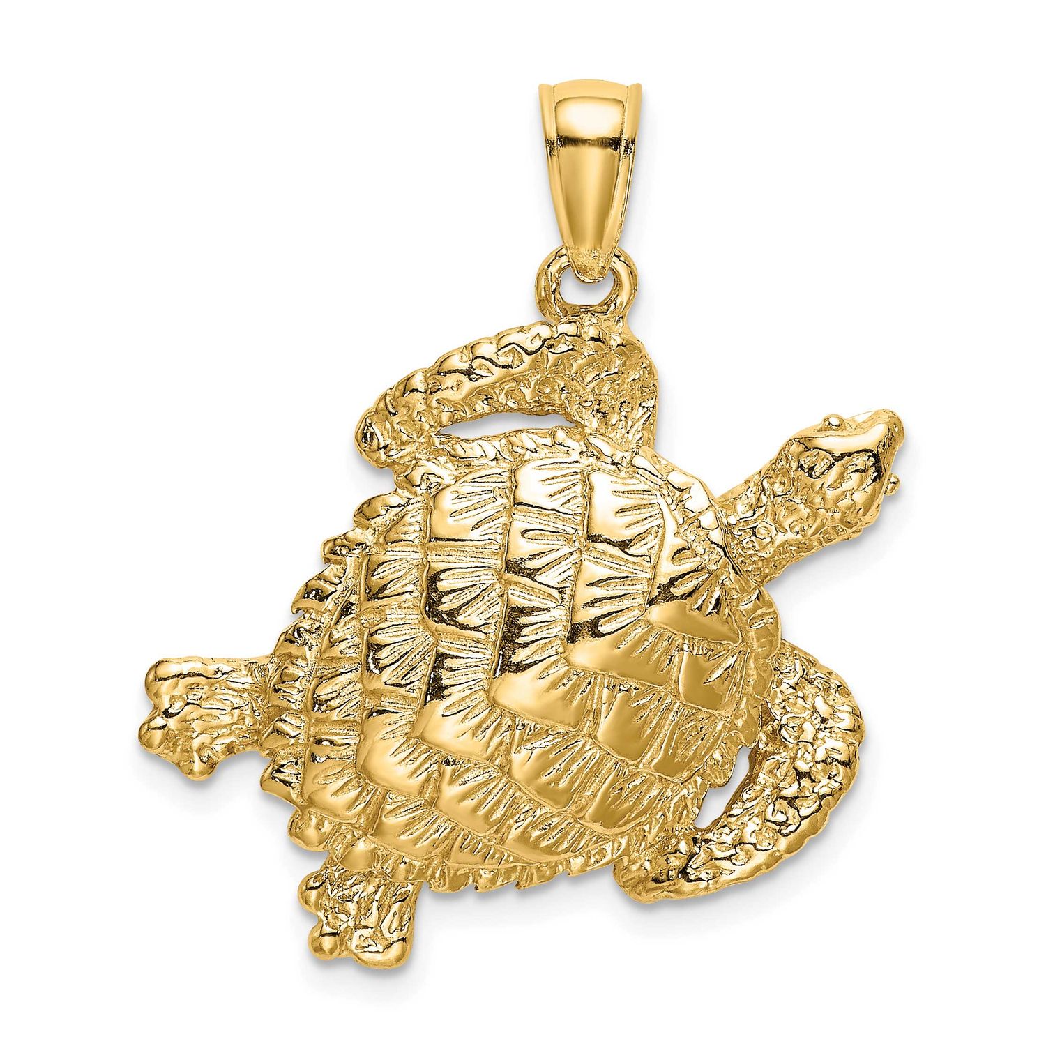 Textured Sea Turtle Charm 14k Gold, MPN: K7652, UPC: 637218012060