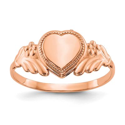 Rose Gold Polished Heart Child&#39;s Ring 10k Gold, MPN: 10K5139R, UPC: