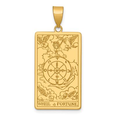 Wheel of Fortune Tarot Card Pendant 14k Gold, MPN: XM720, UPC: