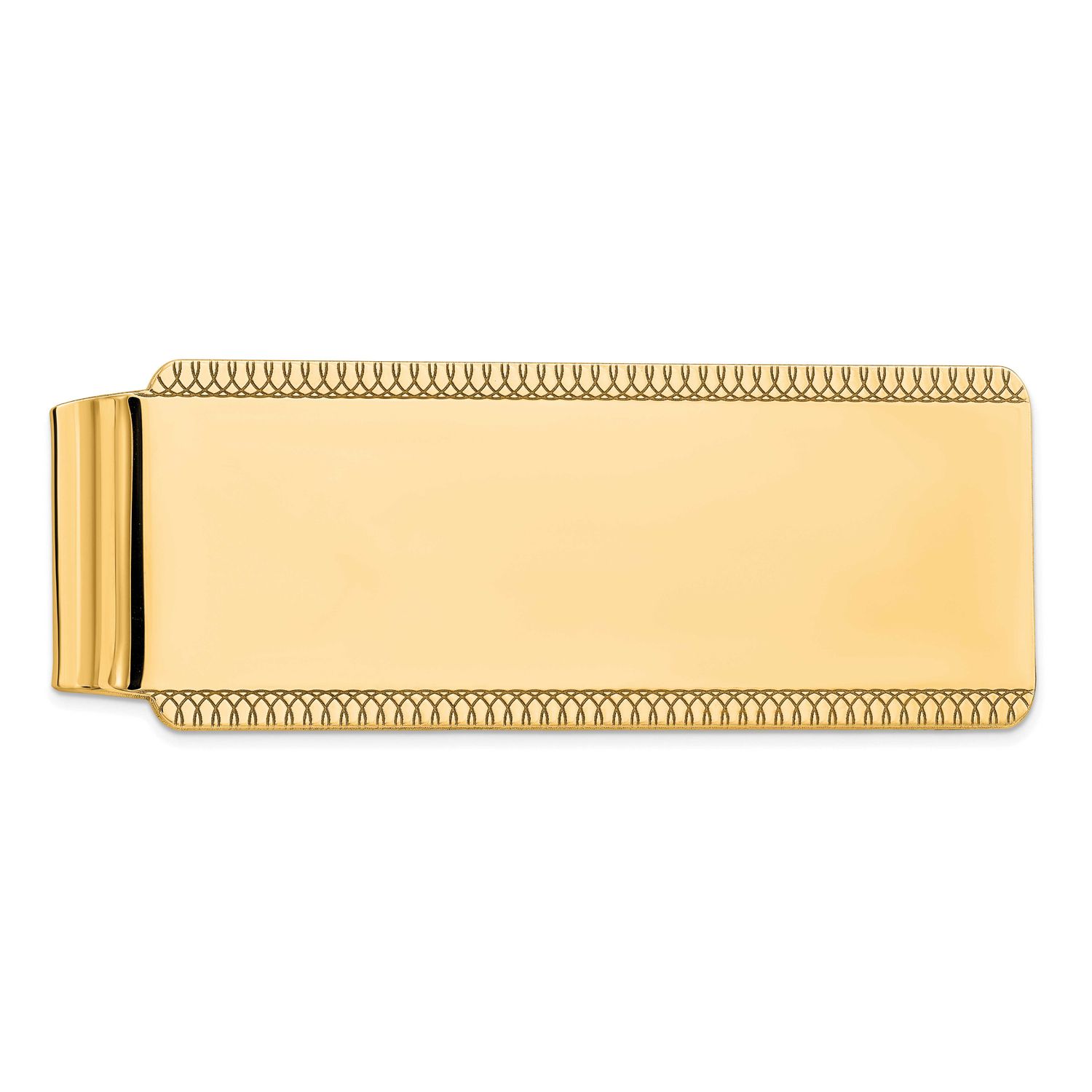 Satin Front Satin Back Money Clip Sterling Silver Gold-Plated, MPN: QQ44GP, UPC: