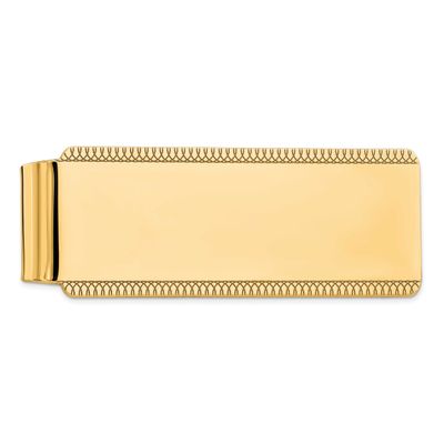 Satin Front Satin Back Money Clip Sterling Silver Gold-Plated, MPN: QQ44GP, UPC: