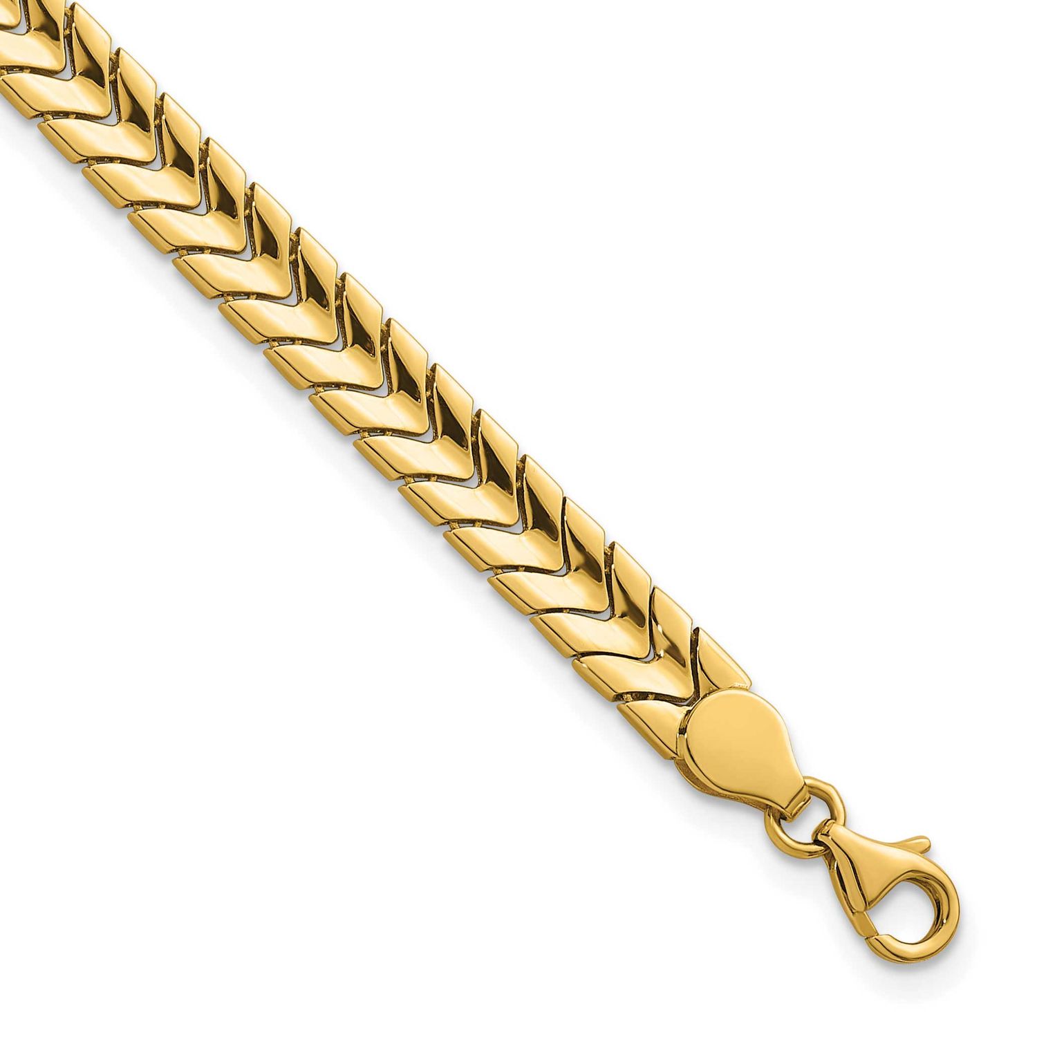 Fancy Link 7.5 In Bracelet 14k Gold Polished, MPN: SF3188-7.5, UPC: