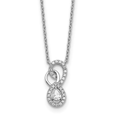 Polished Diamond Infinity Necklace 14k White Gold, MPN: PM10508-025-WAA, UPC: