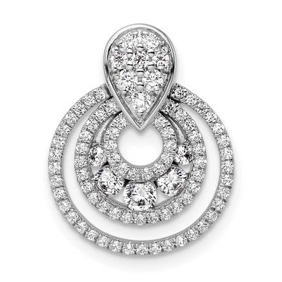 Polished Diamond Layered Circles Chain Slide 18.8 Inch 14k White Gold, MPN: PM10756-065-WAA, UPC: