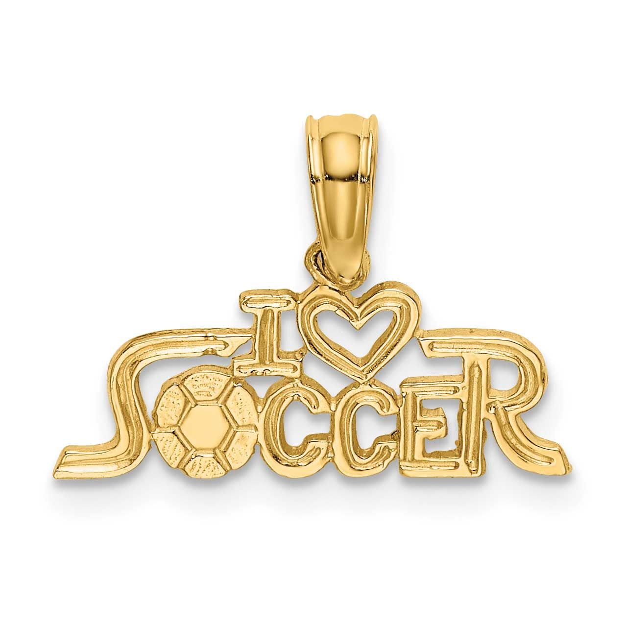 I Heart Soccer Charm 14k Gold, MPN: K3579, UPC: 637218020003