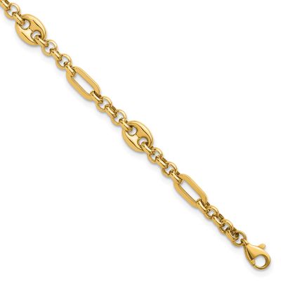 Multi-Link 7.5 In Bracelet 14k Gold Polished, MPN: SF3162-7.5, UPC: