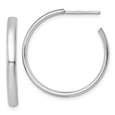 Post Earrings Sterling Silver Rhodium-Plated Polished, MPN: QE17964, UPC: