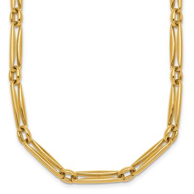 Fancy Long Link 5mm Necklace 14k Gold Polished, MPN: SF3231-18, UPC: