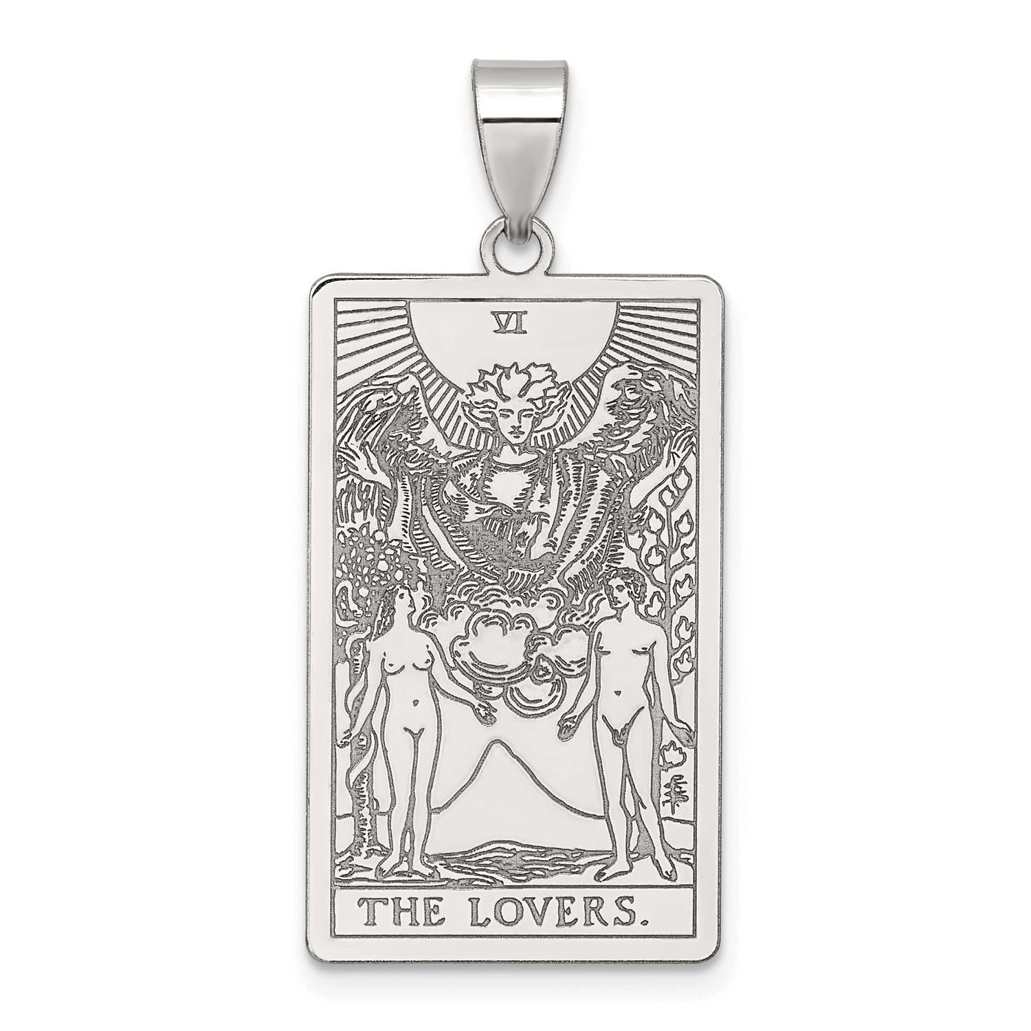 The Lovers Tarot Card Pendant Sterling Silver, MPN: QC11516, UPC: