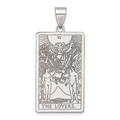 The Lovers Tarot Card Pendant Sterling Silver, MPN: QC11516, UPC: