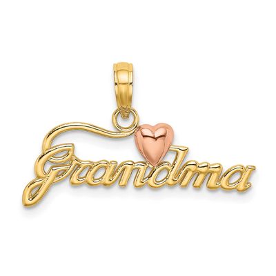 Grandma with Heart Charm 14k Two Tone Gold, MPN: K9425, UPC: 637218136872