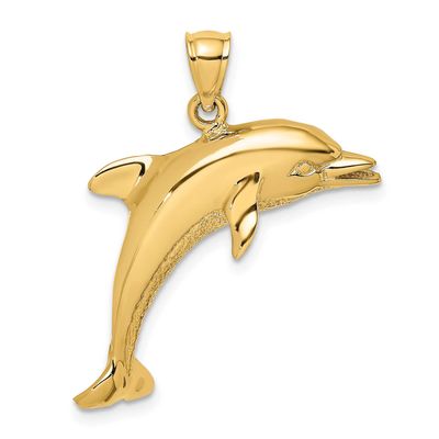 Jumping Dolphin Charm 14k Gold Polished, MPN: K7790, UPC: 637218035724