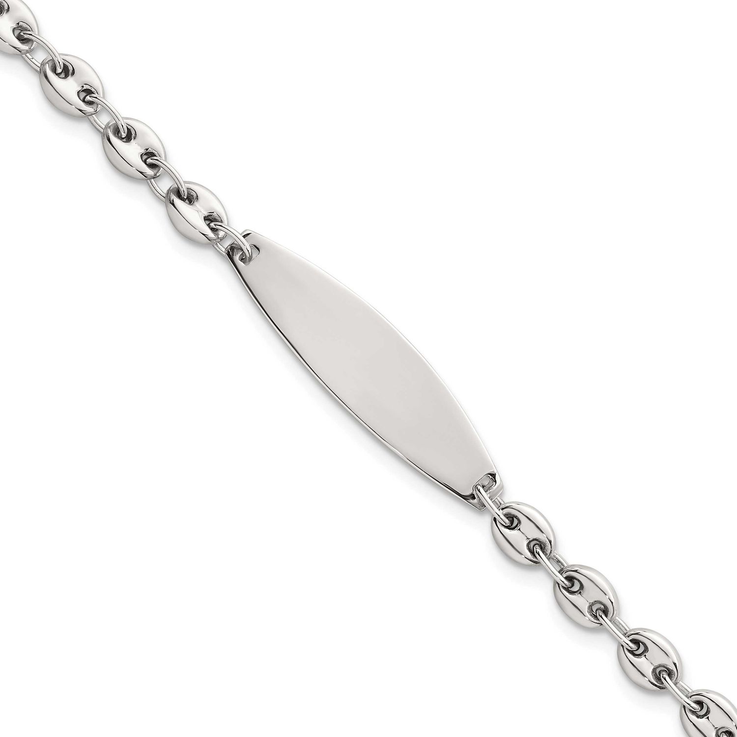 5.0mm Mariner/Anchor Link 7.5 Inch ID Bracelet Sterling Silver Polished, MPN: QID265-7.5, UPC: