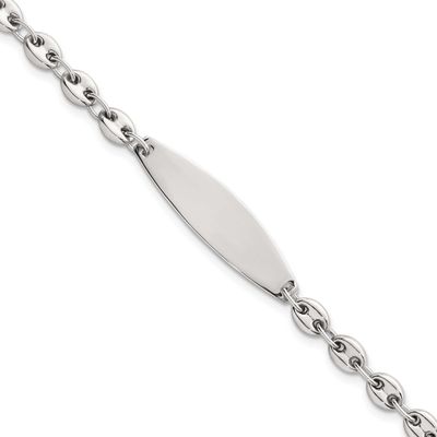 5.0mm Mariner/Anchor Link 7.5 Inch ID Bracelet Sterling Silver Polished, MPN: QID265-7.5, UPC: