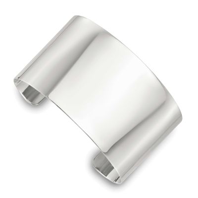 40mm Flat Cuff Bangle Sterling Silver Polished, MPN: QB1557, UPC: