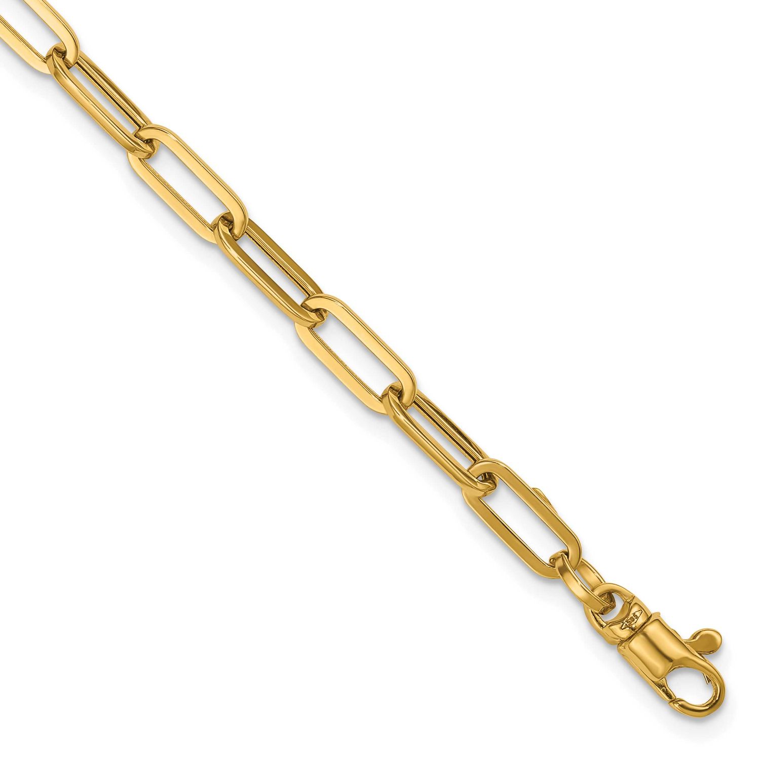 18 Inch Paperclip Link Necklace 14k Gold Polished, MPN: SF3248-18, UPC: