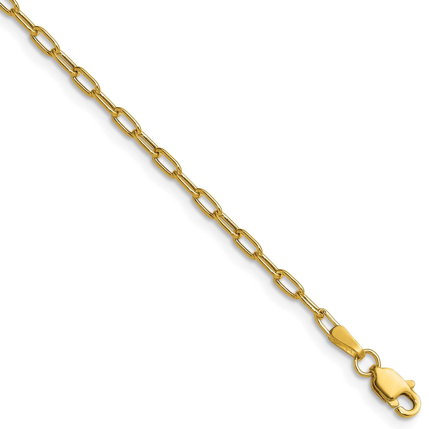 2.2mm Semi-Solid Beveled Paperclip Chain 24 Inch 14k Gold, MPN: BC206-24, UPC: