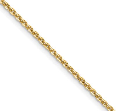 1.4mm Diamond-cut Forzantine Cable Chain 30 Inch 14k Gold, MPN: PEN340-30, UPC: