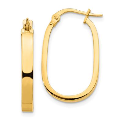 3x2mm Oval Hoop Earrings 10k Gold, MPN: 10TF1664, UPC: