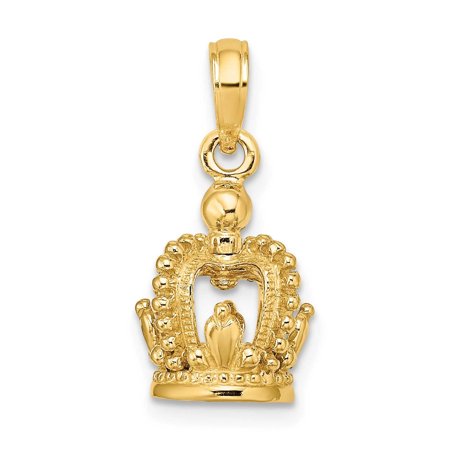 3-D Polished Crown Charm 14k Gold, MPN: K7301, UPC: 637218127900