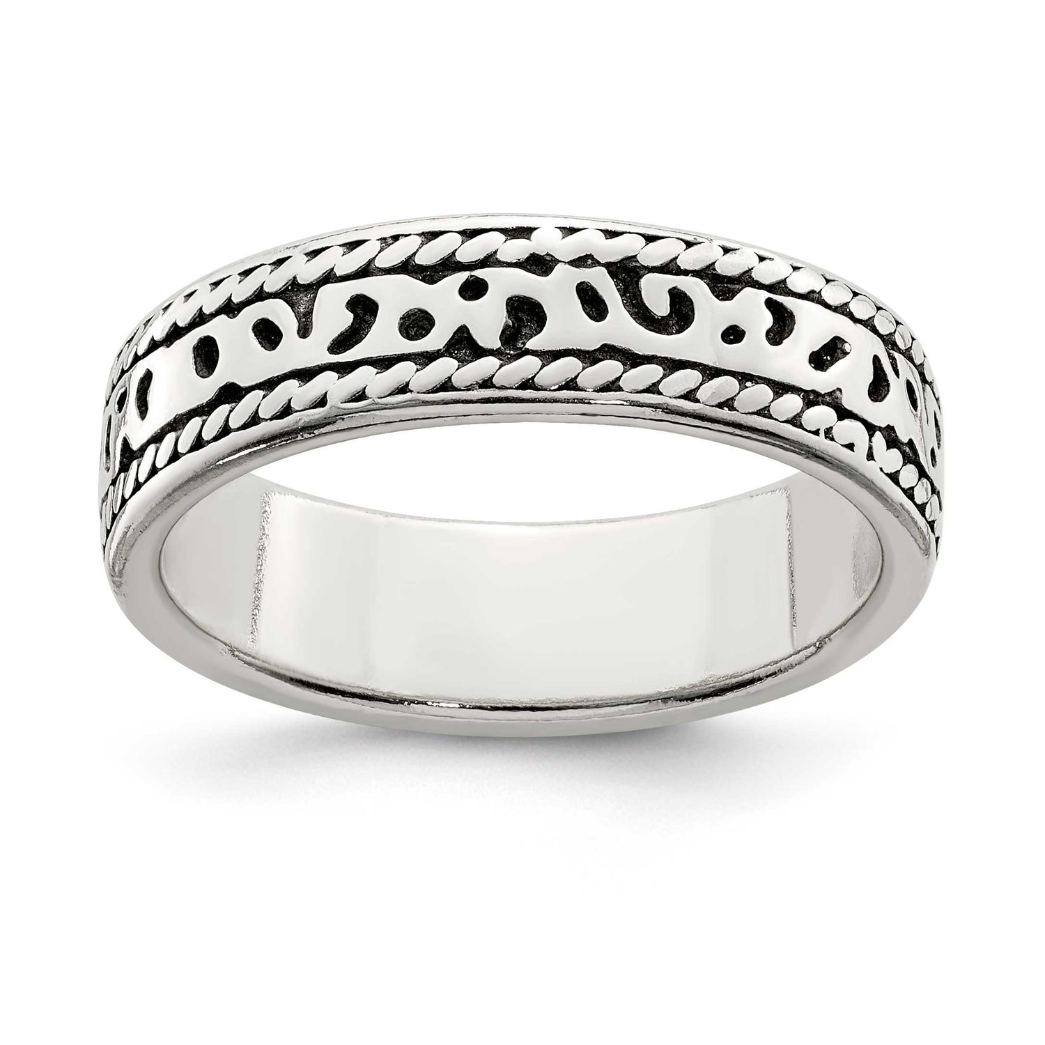 Fancy Antiqued Band Sterling Silver, MPN: QR312, UPC: 883957250847
