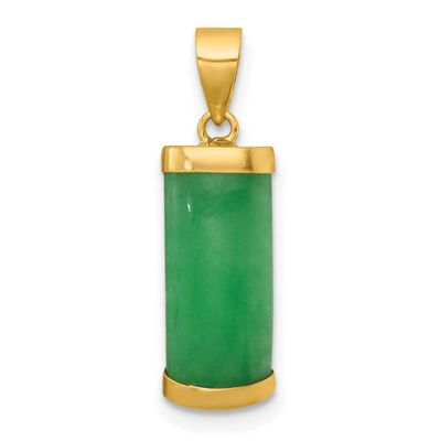 Jade Domed Bar Pendant 14k Gold Polished, MPN: XP5315, UPC: