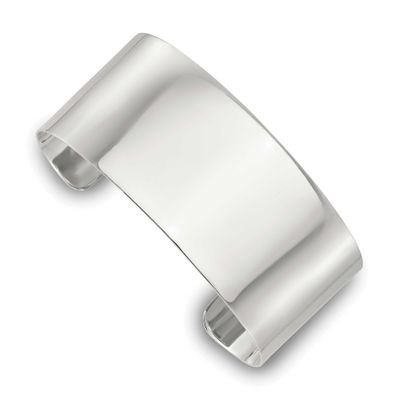 30mm Flat Cuff Bangle Sterling Silver Polished, MPN: QB1556, UPC: