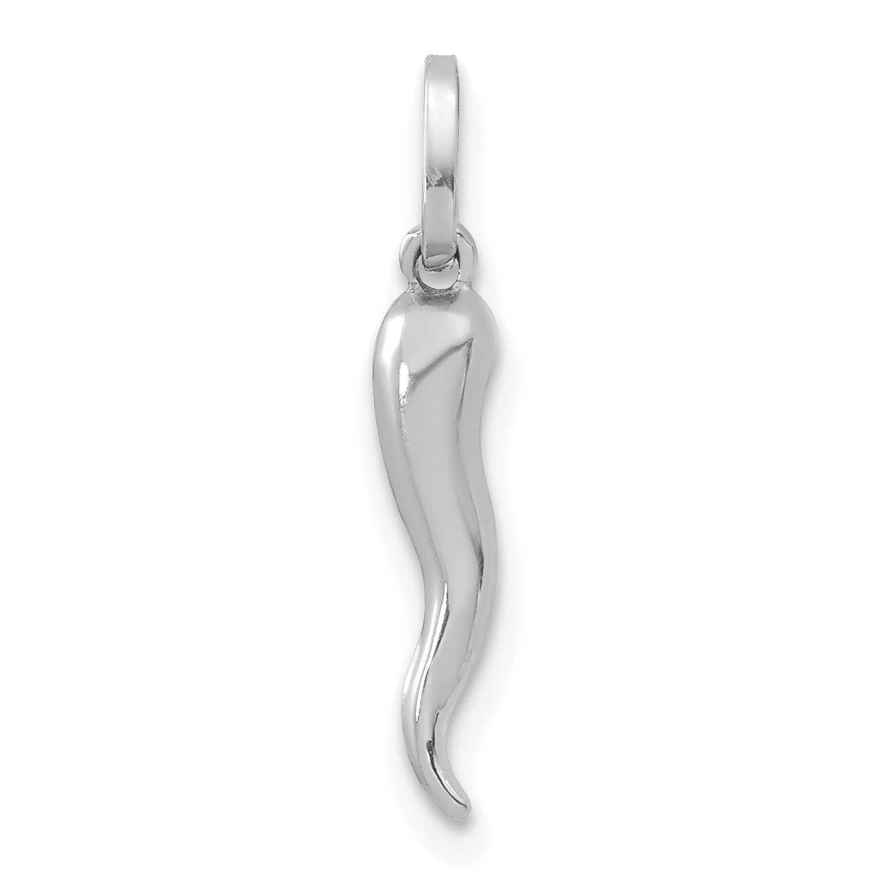 3D Italian Horn Charm 14k White Gold, MPN: XCH118W, UPC: