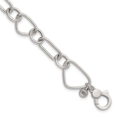 1 Inch Extension Fancy Link Bracelet Sterling Silver Polished, MPN: QG6938-8, UPC: