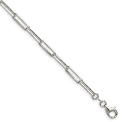 4.4mm Diamond-cut Paperclip Chain 8 Inch Sterling Silver, MPN: QDPC120-8, UPC: