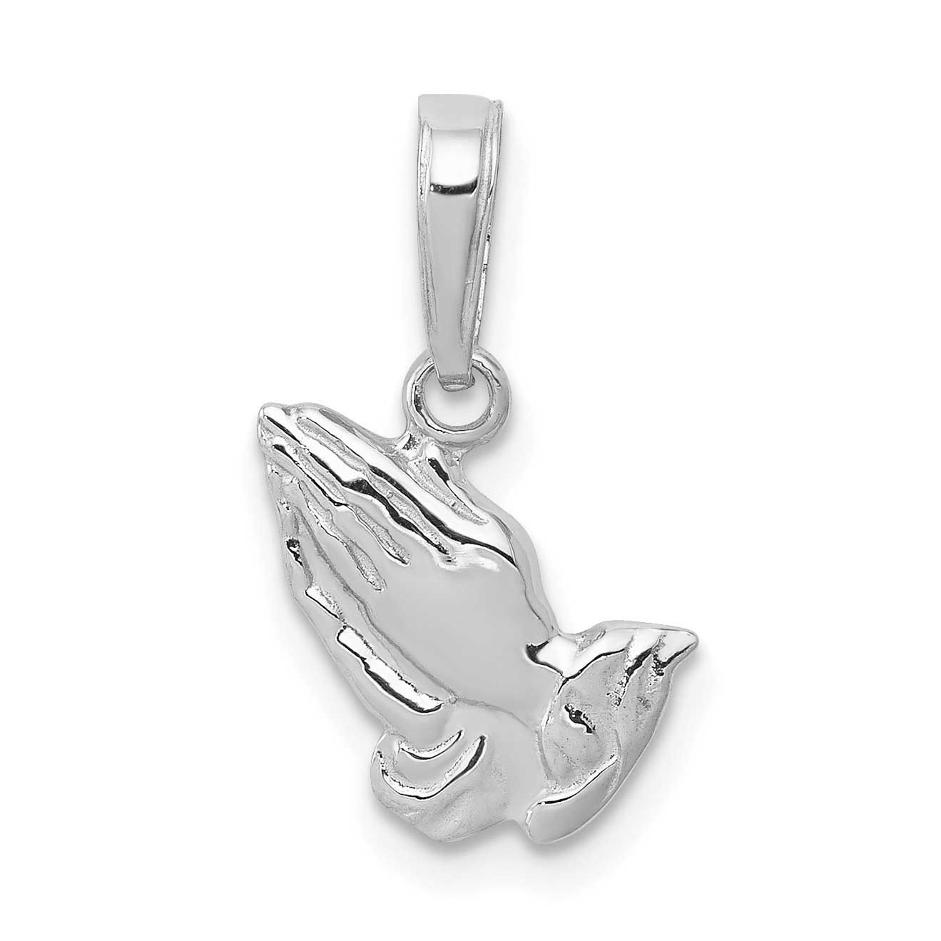 Praying Hands Pendant 10k White Gold, MPN: 10C4417W, UPC:
