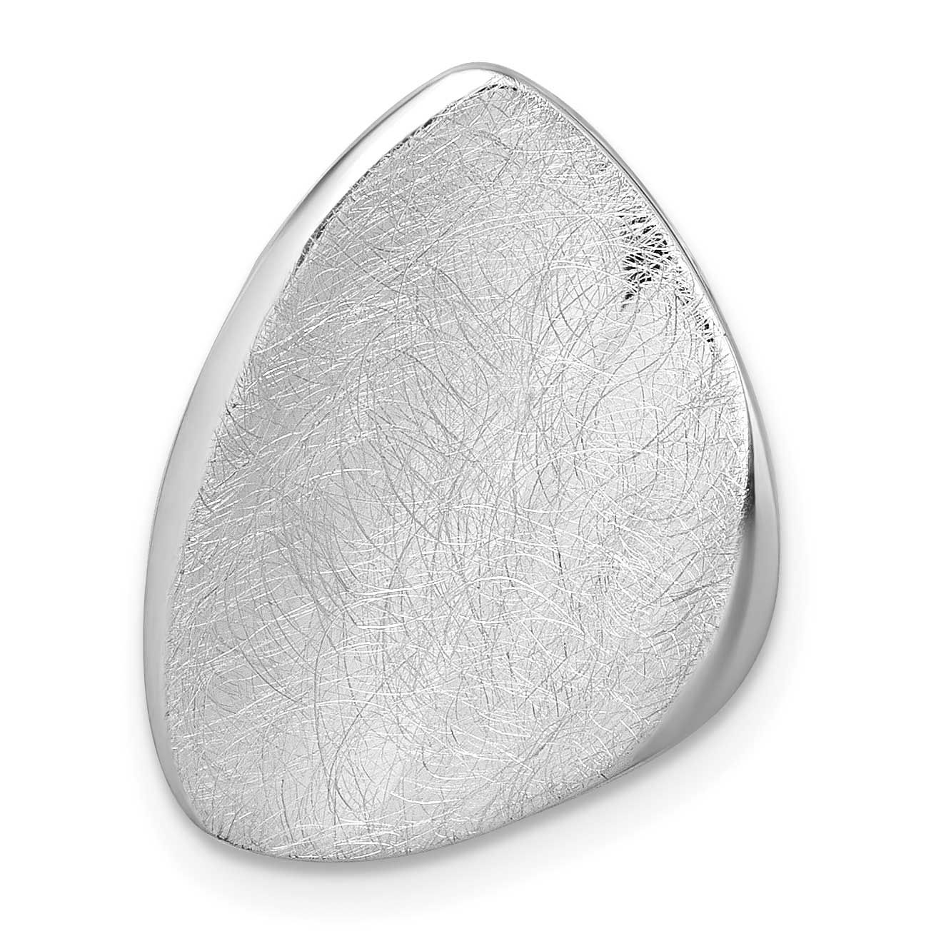 Scratch Finish Fancy Abstract Chain Slide Pendant 22.3 Inch Sterling Silver Rhodium-Plated, MPN: QG…