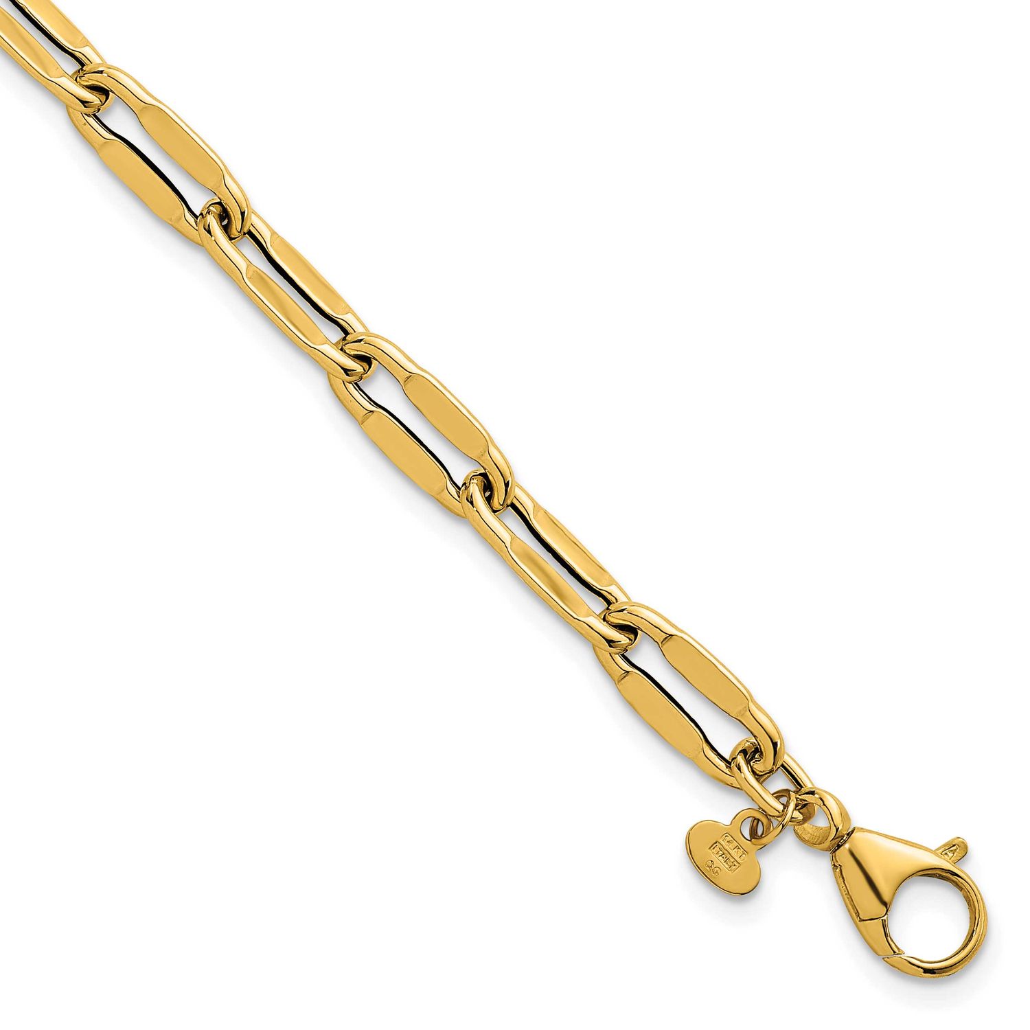 Flat Fancy Link 7.5 Inch Bracelet 14k Gold Polished, MPN: SF3258-7.5, UPC:
