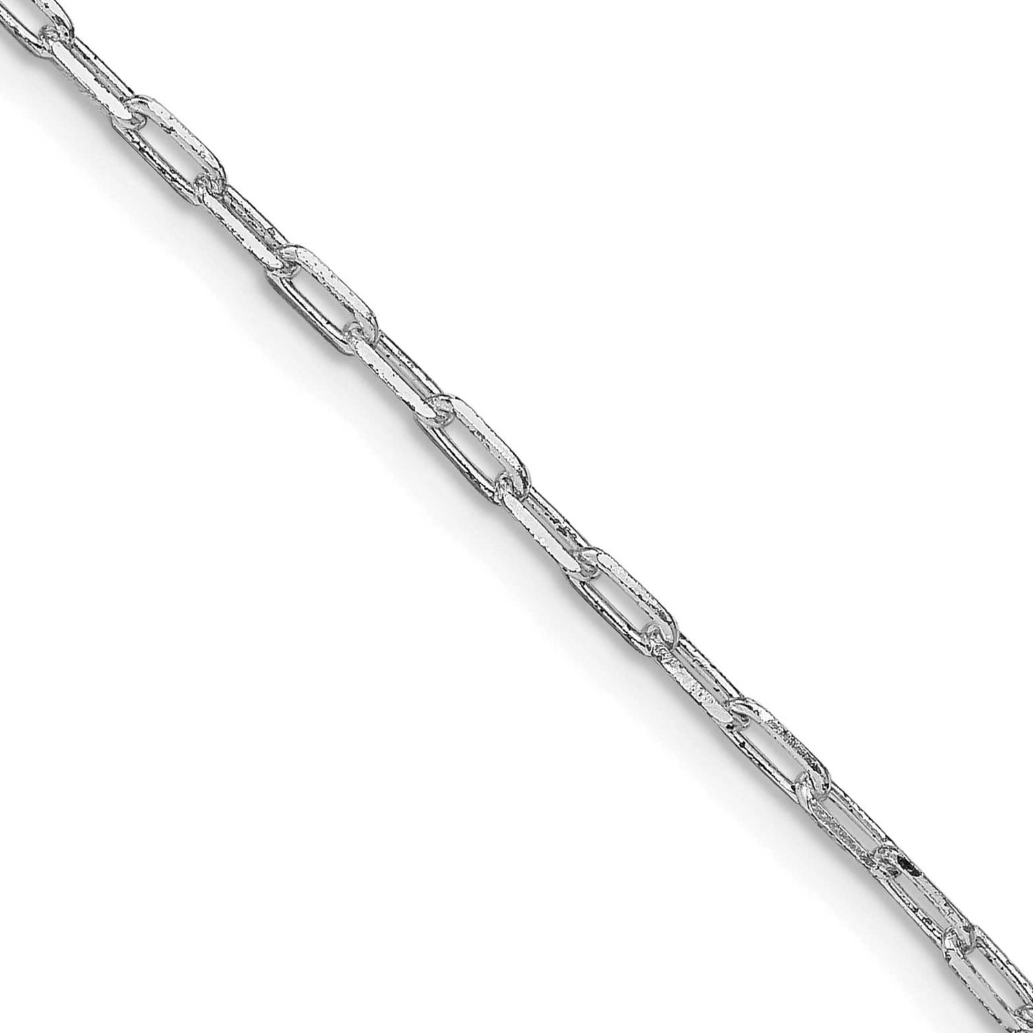 2mm Elongated Open Link Chain 18 Inch Sterling Silver Rhodium-Plated, MPN: QFC156R-18, UPC: