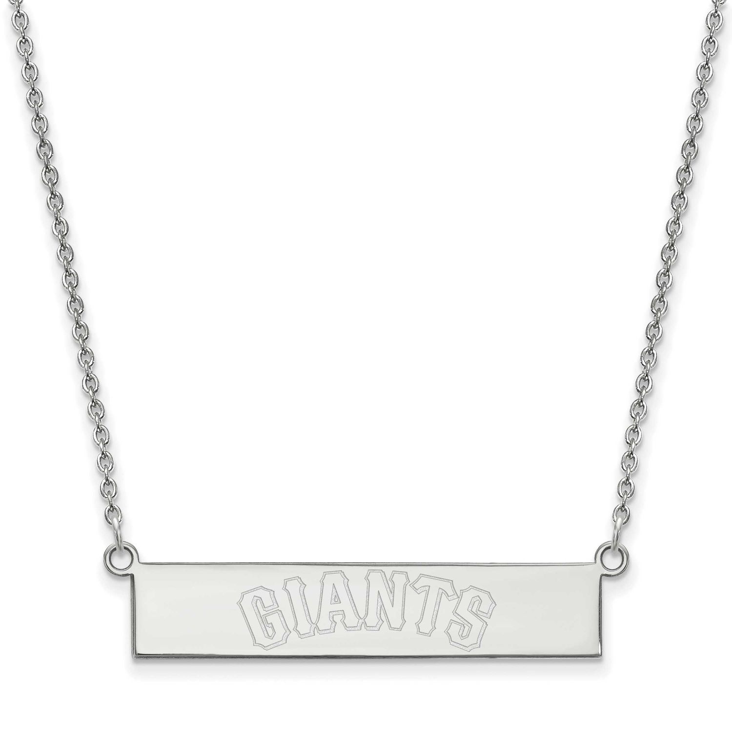 MLB San Francisco Giants Necklace Sterling Silver Rhodium-plated, MPN: SS041GIT-18