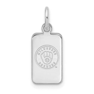 MLB Milwaukee Brewers Tag Pendant Sterling Silver Rhodium-plated, MPN: SS125BRE