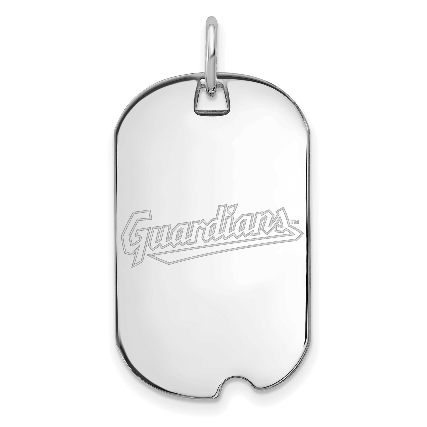 MLB Cleveland Guardians Small Dog Tag Sterling Silver Rhodium-plated, MPN: SS009GUA