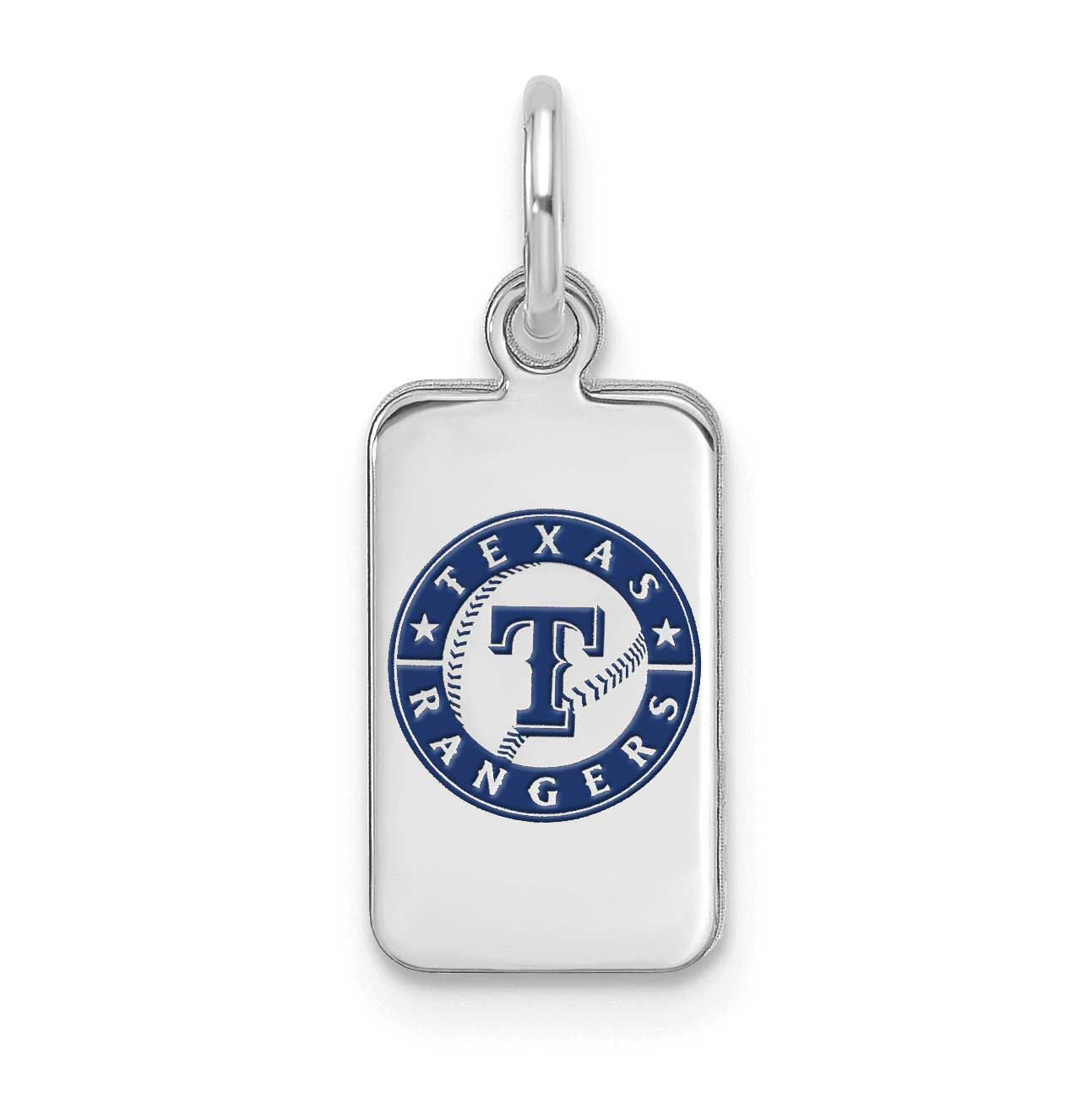 MLB Texas Rangers Enamel Tag Pendant Sterling Silver Rhodium-plated, MPN: SS126RAN