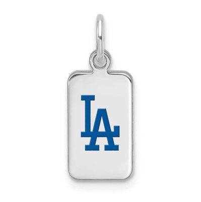 MLB Los Angeles Dodgers Enamel Tag Pendant Sterling Silver Rhodium-plated, MPN: SS126DOD