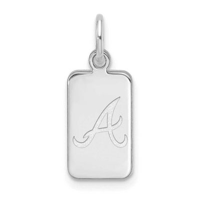 MLB Atlanta Braves Tag Pendant Sterling Silver Rhodium-plated, MPN: SS125BRA