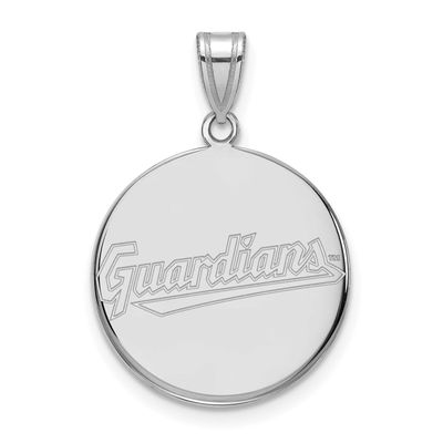 MLB Cleveland Guardians Large Disc Pendant Sterling Silver Rhodium-plated, MPN: SS015GUA
