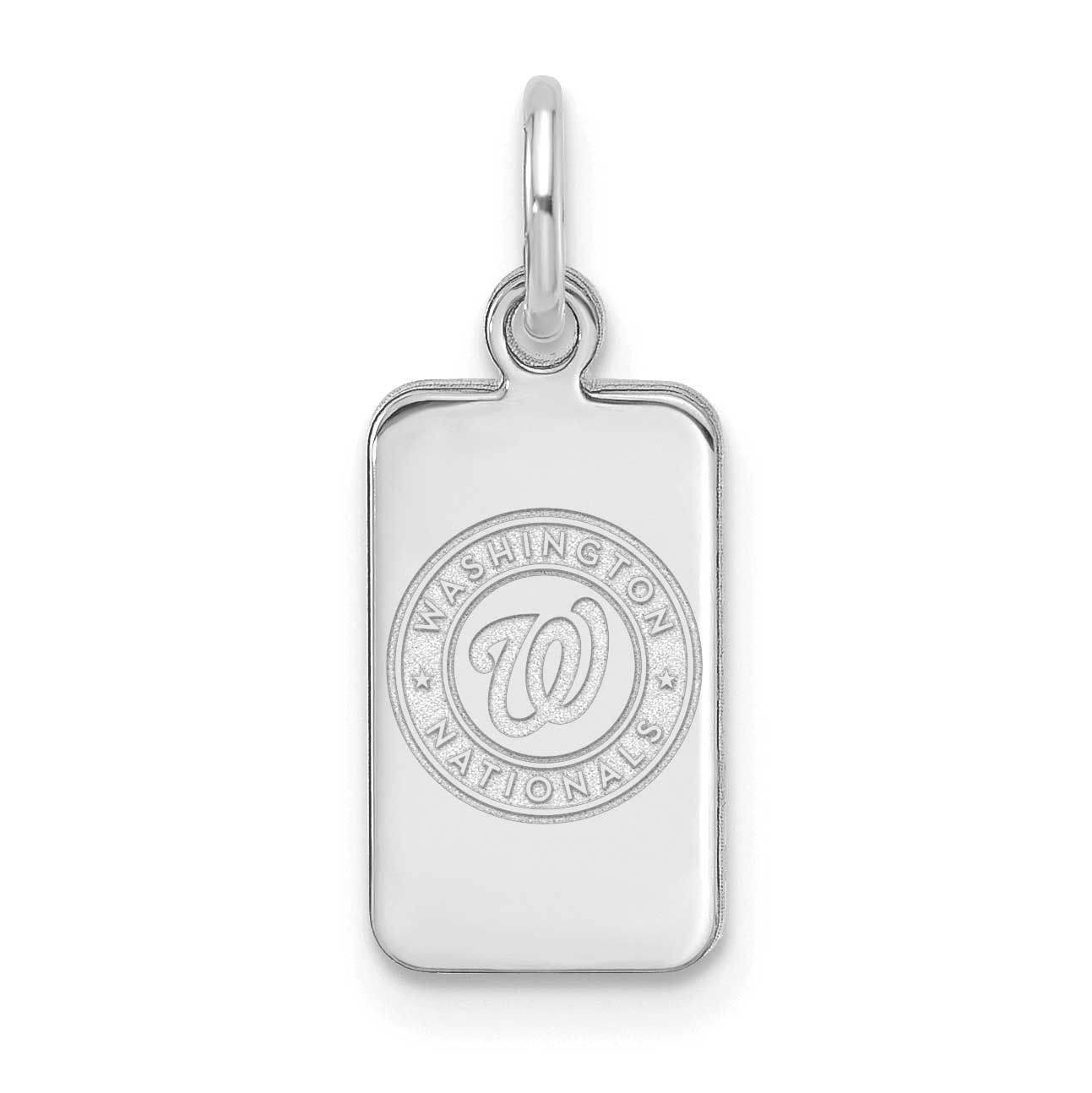 MLB Washington Nationals Tag Pendant Sterling Silver Rhodium-plated, MPN: SS125NAT