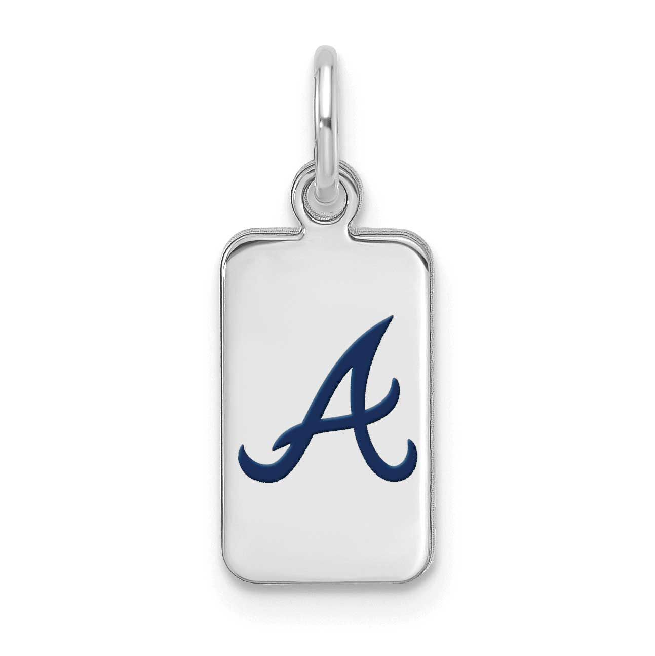 MLB Atlanta Braves Enamel Tag Pendant Sterling Silver Rhodium-plated, MPN: SS126BRA